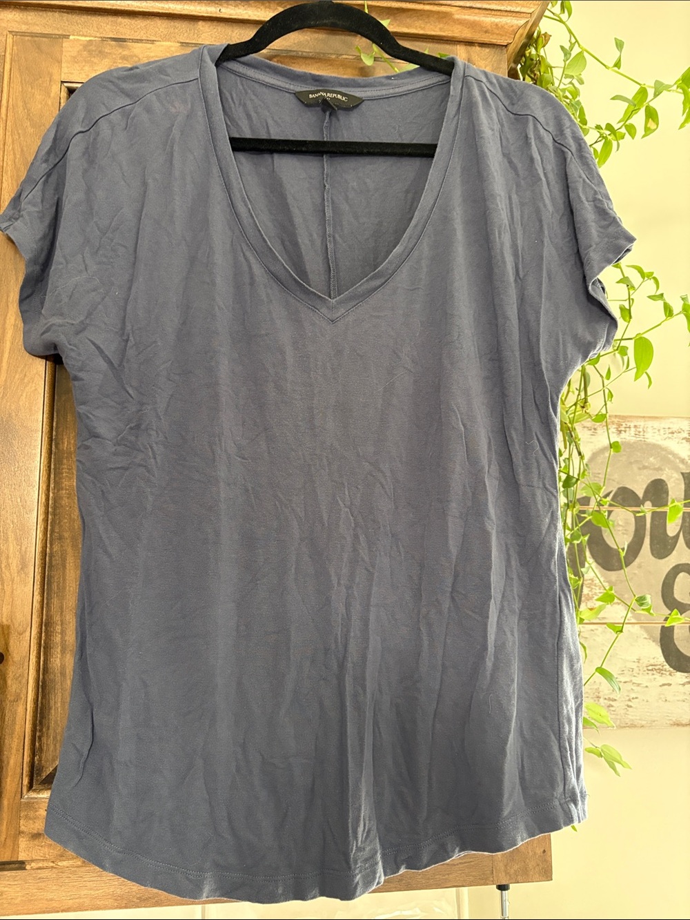 Banana republic Casual V-Neck Women’s Top - Slate Blue